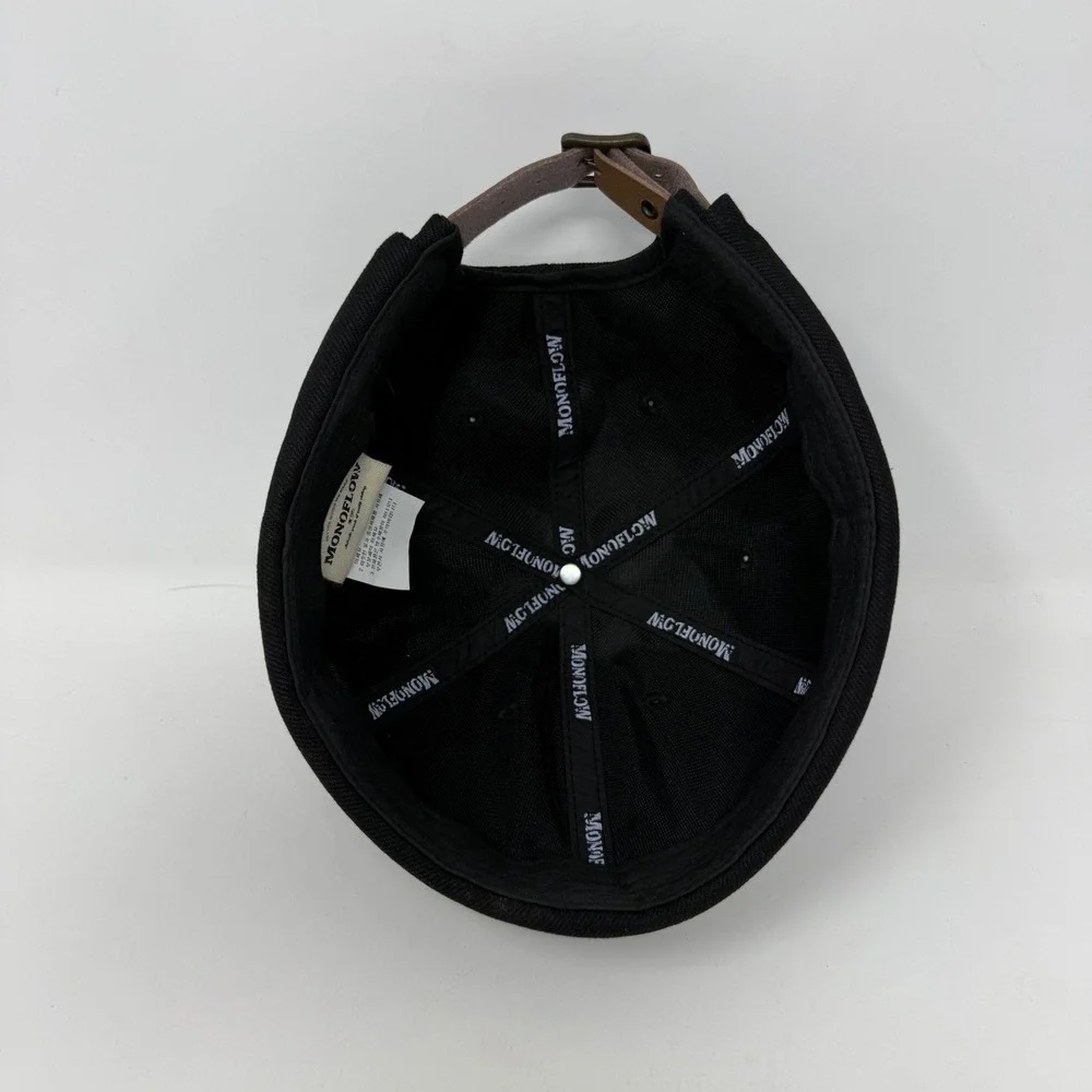 Monoflow Heritage‎ Black Brimless Docker Cap Adjustable Strapback Miki Hat